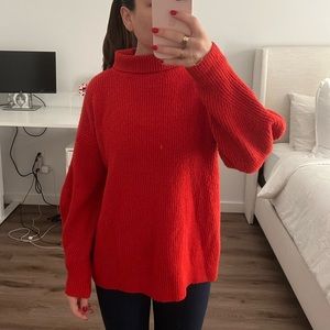 French Connection Red Turtleneck Sweater